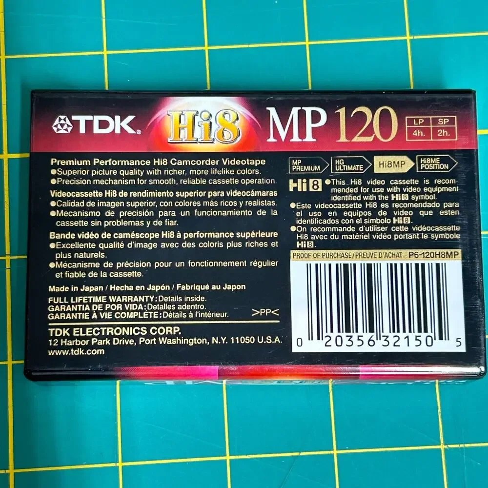 Lot of 3 Hi8 Digital8 Cassette Tapes Blank Video Cassette Sony/TDK/Maxell NEW